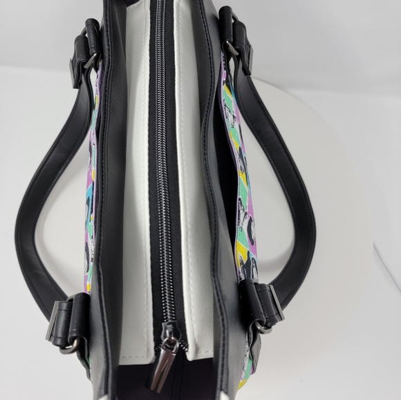 Handmade Character Black & White Pastel Hand Crafted Vinyl Hiraeth Handbag - Picture 4 of 7